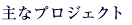 主なプロジェクト