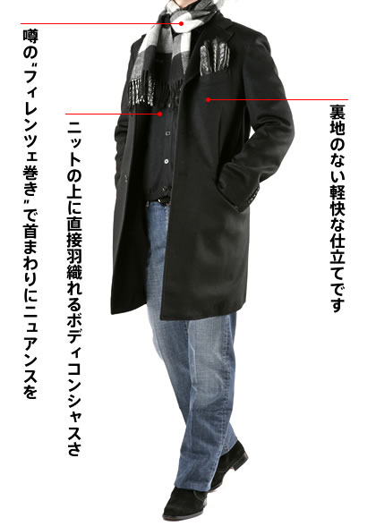 今どきのコートは“スポルベリーノ”タイプが重宝です 今どきのコートは“スポルベリーノ”タイプが重宝です