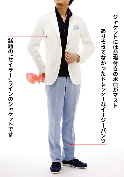 夏場はとにかく白ジャケットが最強です! 夏場はとにかく白ジャケットが最強です!