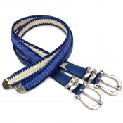TIBERIO FERRETTI / ティベリオ・フェレッティ / レザー×コットンメッシュベルト TIBERIO FERRETTI / ティベリオ・フェレッティ / レザー×コットンメッシュベルト