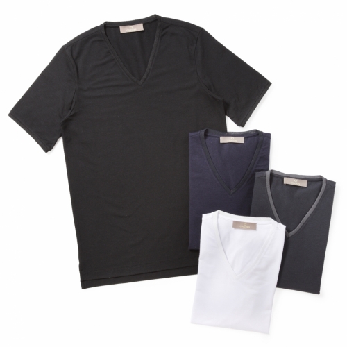 Cruciani / クルチアーニ / ショートスリーブVネック Tシャツ(コットンジャージー) Cruciani / クルチアーニ / ショートスリーブVネック Tシャツ(コットンジャージー)