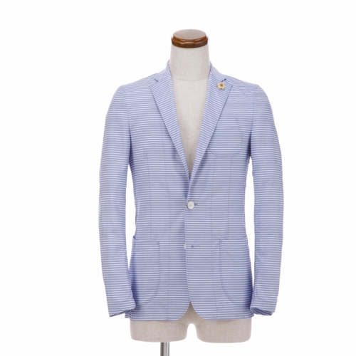 LARDINI / ラルディーニ / 3Bシャツジャケット(ボーダー) LARDINI / ラルディーニ / 3Bシャツジャケット(ボーダー)