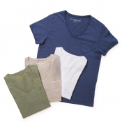 CIRCOLO / チルコロ / ショートスリーブVネックTシャツ(ポケット付き)