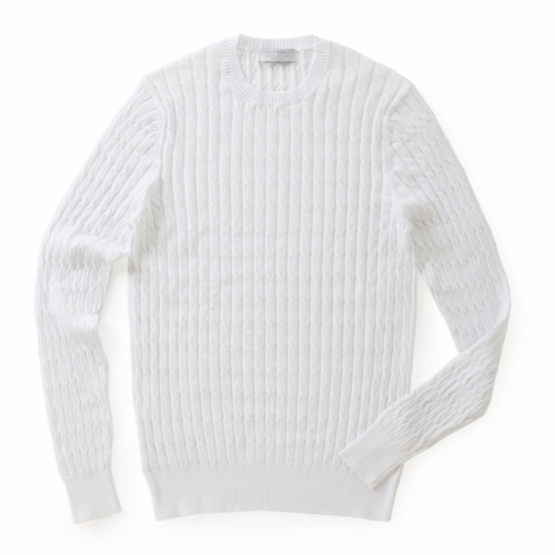 GRANSASSO / グランサッソ / クルーネックニット(ケーブル編み) GRANSASSO / グランサッソ / クルーネックニット(ケーブル編み)