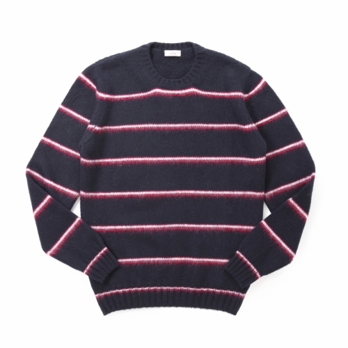 Altea / アルテア / スーパージーロン ボーダークルーネックニット Altea / アルテア / スーパージーロン ボーダークルーネックニット