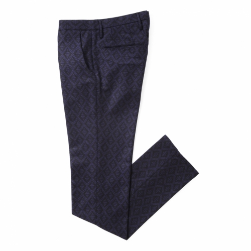 INCOTEX / インコテックス / ノープリーツパンツ(ダイヤ柄ジャガード)/SLIM FIT 1AA300 INCOTEX / インコテックス / ノープリーツパンツ(ダイヤ柄ジャガード)/SLIM FIT 1AA300