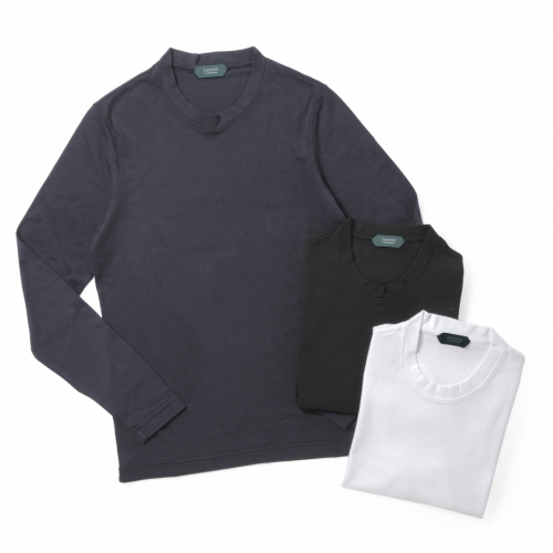 ZANONE / ザノーネ / ロングスリーブクルーネックTシャツ(後染めコットン) ZANONE / ザノーネ / ロングスリーブクルーネックTシャツ(後染めコットン)