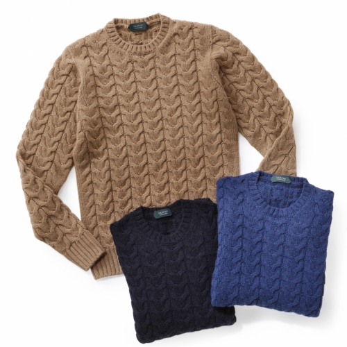 ZANONE / ザノーネ / ケーブル・クルーネックニット(BABY CAMEL) ZANONE / ザノーネ / ケーブル・クルーネックニット(BABY CAMEL)