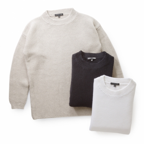 SCAGLIONE / スカリオーネ / クルーネックニット(ドロップショルダー) SCAGLIONE / スカリオーネ / クルーネックニット(ドロップショルダー)
