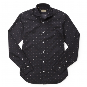 BARBA / バルバ / ワイドカラーデニムドット織り柄シャツ(DANDY LIFE)4784/05 BARBA / バルバ / ワイドカラーデニムドット織り柄シャツ(DANDY LIFE)4784/05