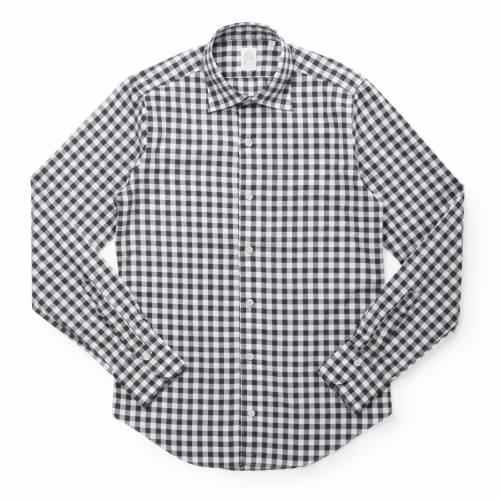 Finamore / フィナモレ / ブロックチェックセミワイドカラーシャツ(VITTORIO)/012101
