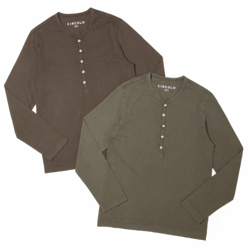 CIRCOLO / チルコロ / ロングスリーブヘンリーネックTシャツ CIRCOLO / チルコロ / ロングスリーブヘンリーネックTシャツ