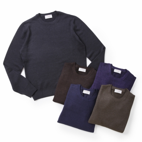 GRANSASSO / グランサッソ / メリノウールクルーネックニット(ヴィンテージ仕上げ)/ 312 GRANSASSO / グランサッソ / メリノウールクルーネックニット(ヴィンテージ仕上げ)/ 312