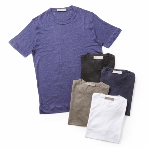 Cruciani / クルチアーニ / ショートスリーブクルーネックTシャツ(リネン)/CU13.332 17LI/109 Cruciani / クルチアーニ / ショートスリーブクルーネックTシャツ(リネン)/CU13.332 17LI/109