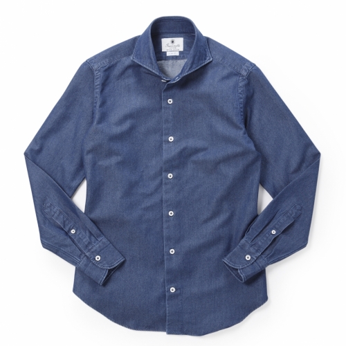GIANNETTO / ジャンネット / ホリゾンタルカラーシャツ(デニム)/SLIM FIT/4G35030L84 GIANNETTO / ジャンネット / ホリゾンタルカラーシャツ(デニム)/SLIM FIT/4G35030L84