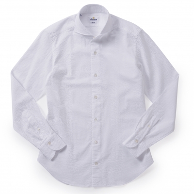 GIANNETTO / ジャンネット / ホリゾンタルカラーシャツ(シアサッカー)/SLIM FIT/4G45430L84 GIANNETTO / ジャンネット / ホリゾンタルカラーシャツ(シアサッカー)/SLIM FIT/4G45430L84