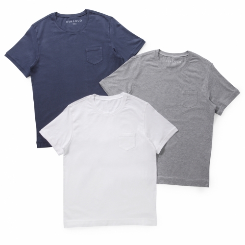 CIRCOLO / チルコロ 1901 / ショートスリーブクルーネックTシャツ(ポケット付き) CIRCOLO / チルコロ 1901 / ショートスリーブクルーネックTシャツ(ポケット付き)
