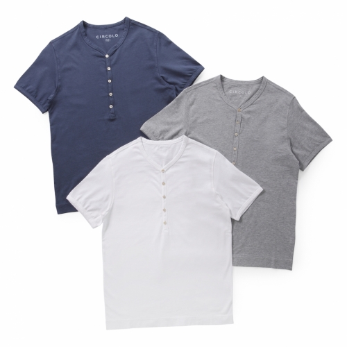CIRCOLO / チルコロ 1901 / ショートスリーブヘンリーネックTシャツ CIRCOLO / チルコロ 1901 / ショートスリーブヘンリーネックTシャツ