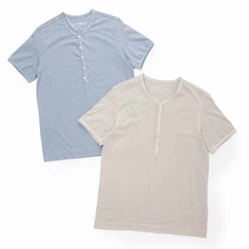 CIRCOLO / チルコロ 1901 / ショートスリーブヘンリーネックTシャツ CIRCOLO / チルコロ 1901 / ショートスリーブヘンリーネックTシャツ