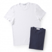 GRANSASSO / グランサッソ / ショートスリーブクルーネックTシャツ(フレッシュコットン)/001 GRANSASSO / グランサッソ / ショートスリーブクルーネックTシャツ(フレッシュコットン)/001