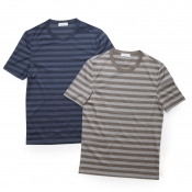 GRANSASSO / グランサッソ / ショートスリーブ ボーダークルーネックTシャツ GRANSASSO / グランサッソ / ショートスリーブ ボーダークルーネックTシャツ