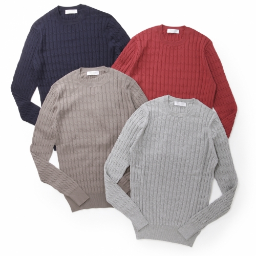 GRANSASSO / グランサッソ / ケーブルクルーネックニット / 050 GRANSASSO / グランサッソ / ケーブルクルーネックニット / 050