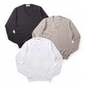 GRANSASSO / グランサッソ / イントレチャート編みVネックニット / 101 GRANSASSO / グランサッソ / イントレチャート編みVネックニット / 101