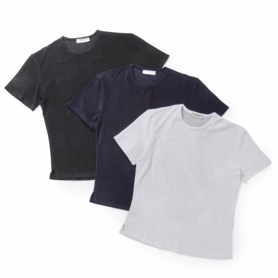 GIRELLI BRUNI / ジレッリ・ブルーニ / ショートスリーブクルーネックパイルTシャツ GIRELLI BRUNI / ジレッリ・ブルーニ / ショートスリーブクルーネックパイルTシャツ