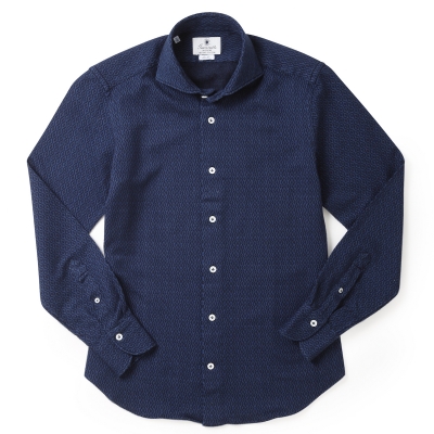 GIANNETTO / ジャンネット / ホリゾンタルカラーシャツ(ジャージー織り柄)/SLIM FIT/5G19330L84 GIANNETTO / ジャンネット / ホリゾンタルカラーシャツ(ジャージー織り柄)/SLIM FIT/5G19330L84