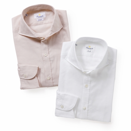 GIANNETTO / ジャンネット / 前立て付き ホリゾンタルカラーシャツ(オックスフォード)/SLIM FIT/5G14437L84 GIANNETTO / ジャンネット / 前立て付き ホリゾンタルカラーシャツ(オックスフォード)/SLIM FIT/5G14437L84