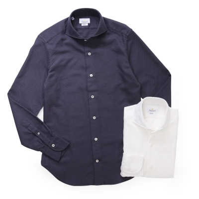 GIANNETTO / ジャンネット / ホリゾンタルカラーシャツ(織り柄)/SLIM FIT/5G17830L84 GIANNETTO / ジャンネット / ホリゾンタルカラーシャツ(織り柄)/SLIM FIT/5G17830L84
