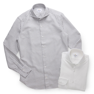 GIANNETTO / ジャンネット / ホリゾンタルカラーシャツ(ジャカード織り柄)/SLIM FIT/5G17930L84