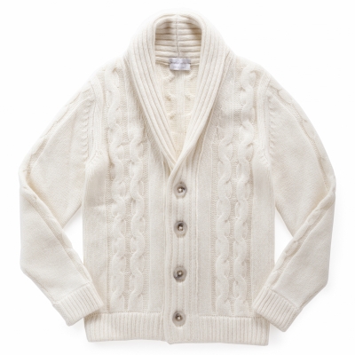 Settefili Cashmere / セッテフィーリカシミア / ケーブルショールカラーカーディガン(カシミア) / PU019 Settefili Cashmere / セッテフィーリカシミア / ケーブルショールカラーカーディガン(カシミア) / PU019