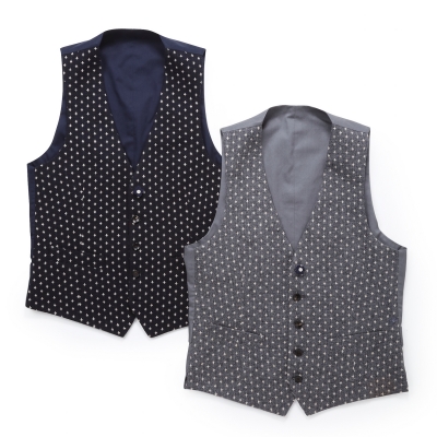LARDINI / ラルディーニ / ジレ(クロス織り柄)/JJ77003 C47517 LARDINI / ラルディーニ / ジレ(クロス織り柄)/JJ77003 C47517