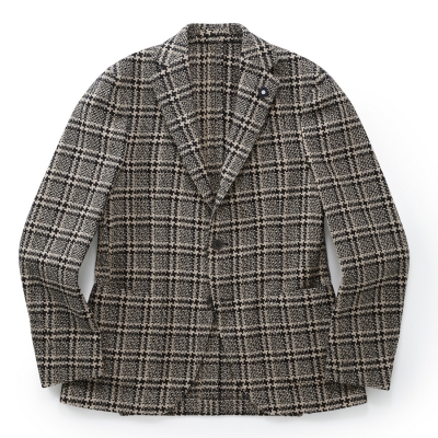 LARDINI / ラルディーニ / 3Bグレンプレイドジャケット(ウール・コットン)/EASY/JJ903Q A47555 LARDINI / ラルディーニ / 3Bグレンプレイドジャケット(ウール・コットン)/EASY/JJ903Q A47555