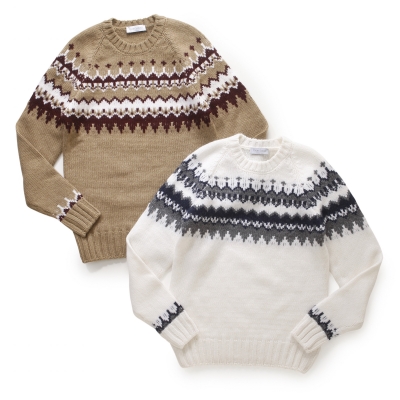 GRANSASSO / グランサッソ / フェアアイル クルーネックニット GRANSASSO / グランサッソ / フェアアイル クルーネックニット