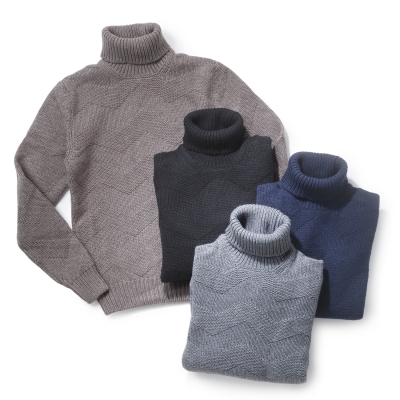 GRANSASSO / グランサッソ / カシミア混ボルトボーダー タートルネックニット GRANSASSO / グランサッソ / カシミア混ボルトボーダー タートルネックニット