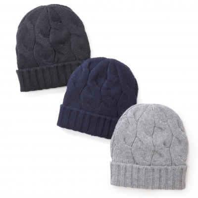 GRANSASSO / グランサッソ / カシミア ケーブルニットキャップ GRANSASSO / グランサッソ / カシミア ケーブルニットキャップ