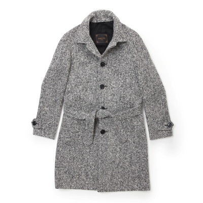 030)blouson / coat / パルト / ツイード ベルテッドバルカラーコート 030)blouson / coat / パルト / ツイード ベルテッドバルカラーコート