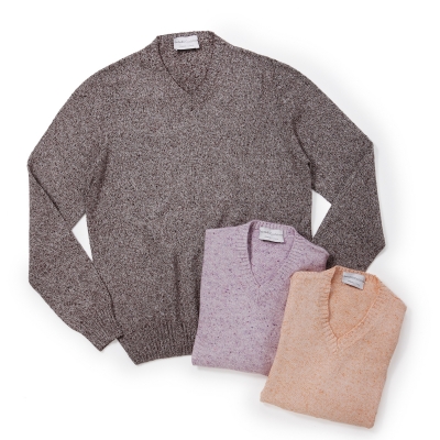 Settefili Cashmere / セッテフィーリカシミア / Vネックニット(コットン・シルク・レーヨン)/RALI2V/BR/Li07 Settefili Cashmere / セッテフィーリカシミア / Vネックニット(コットン・シルク・レーヨン)/RALI2V/BR/Li07