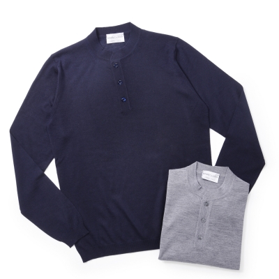 Settefili Cashmere / セッテフィーリカシミア / ヘンリーネックニット(カシミア・シルク)/9040SR/BR/JPB05