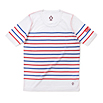 SIDE SLOPE / クルーネックニットTシャツ(ボーダー) SIDE SLOPE / クルーネックニットTシャツ(ボーダー)