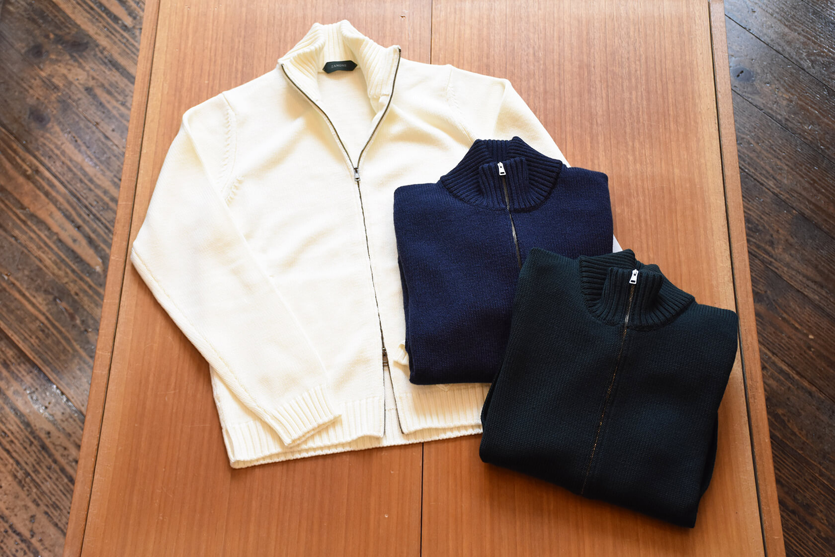 ザノーネ　zanone キョート　ジップ　CHIOTO ZIP 46 ニット